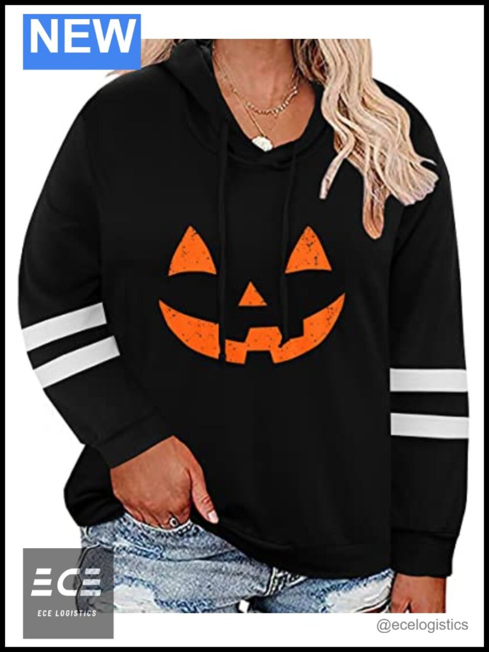 Plus Size Hoodie Long Sleeve Drawstring Pocket Casual Sweatshirt
